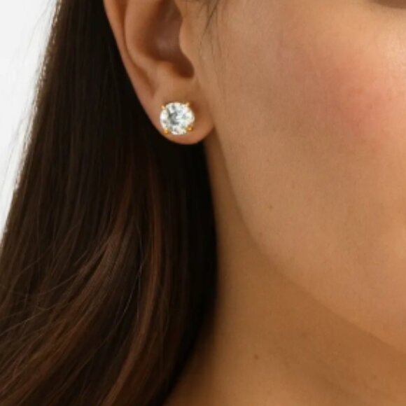 Bethenny Frankel x Anna Zuckerman Just Like Diamonds 4 Carat Studs New - Picture 2 of 5
